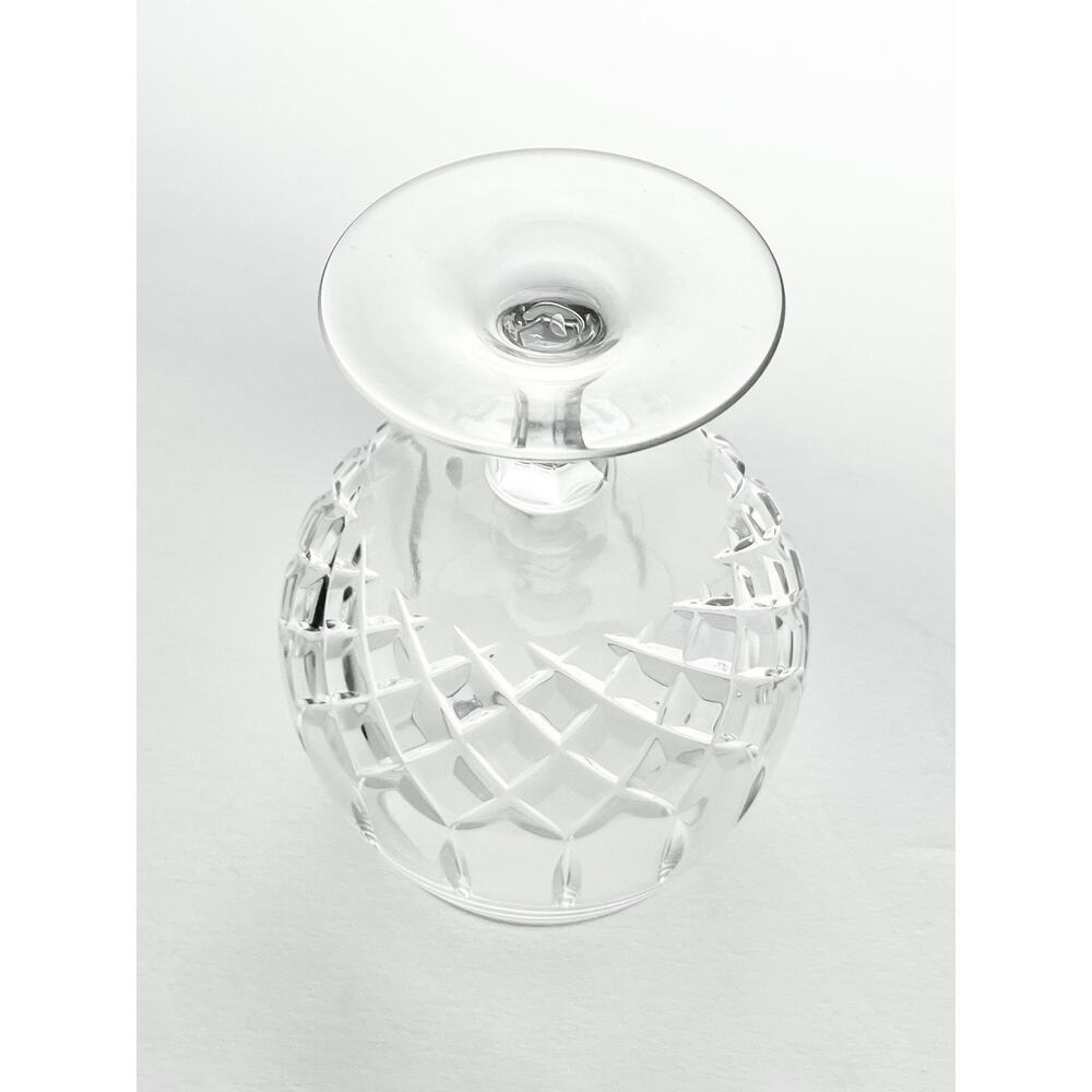 1980s 4 Vintage Crystal Brandy Snifter Glasses 4.5” 8oz Crisscross Cuts Barware - Picture 7 of 7